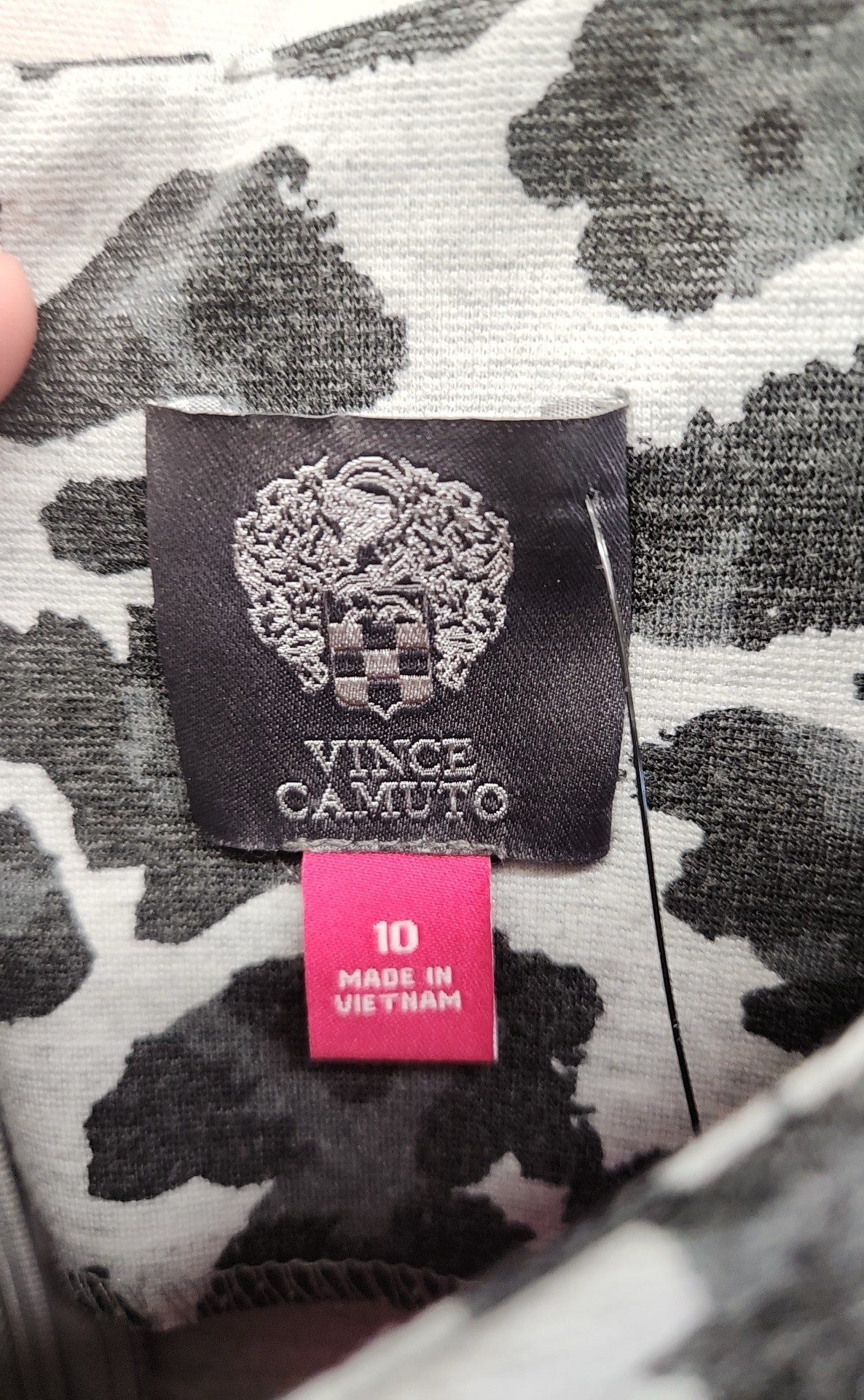 Vince Camuto Women's Size 10 Gray Animal Print Dress