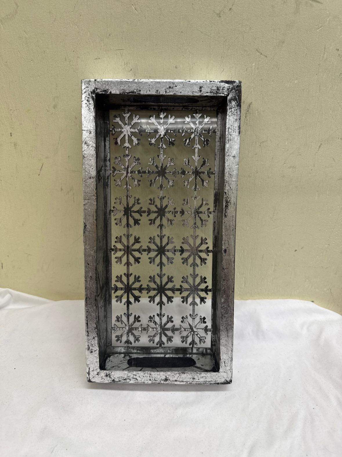 Silver Snowflake Tray