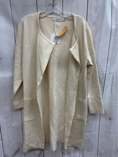 NWT Anrabess Women's Size L White Cardigan