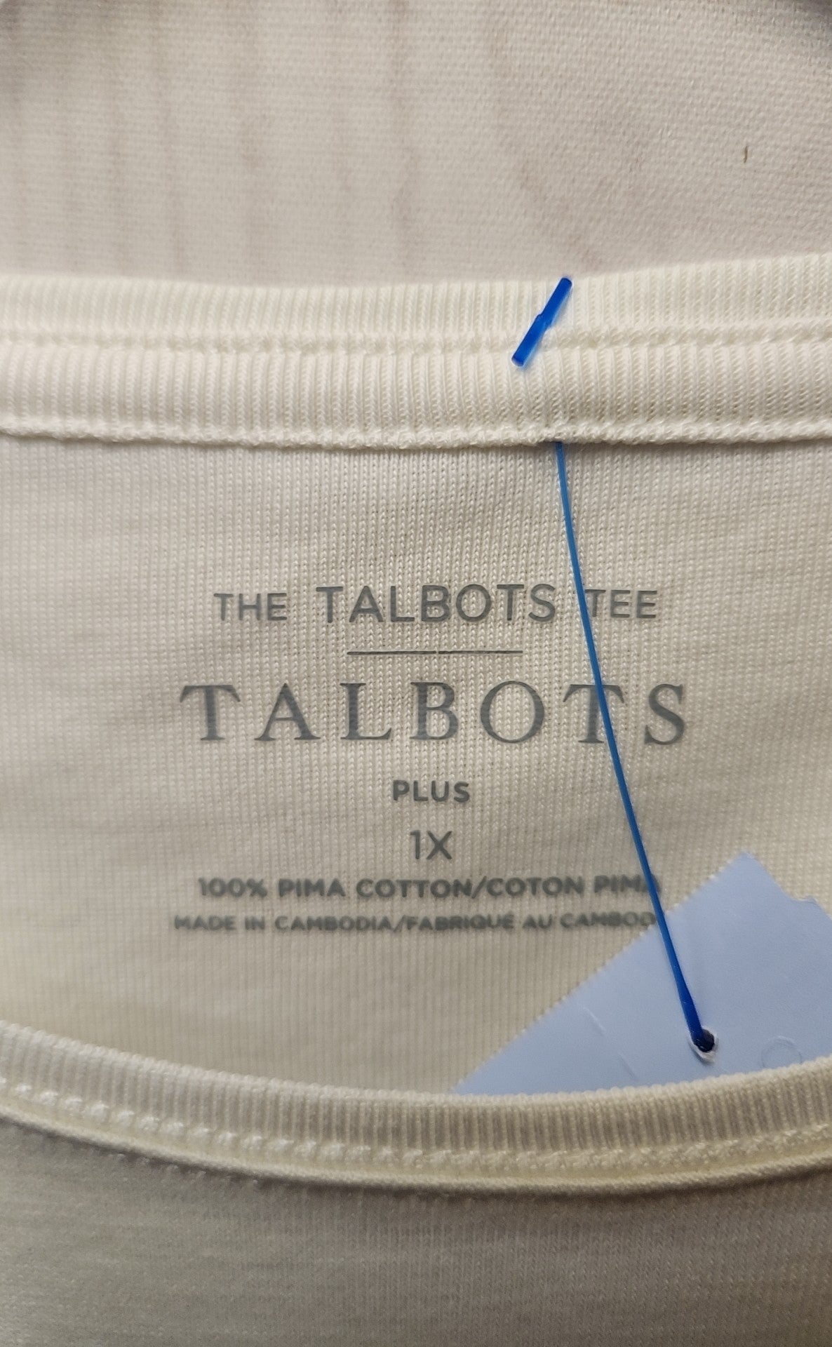 NWT Talbots Women's Size 1X White Long Sleeve Top