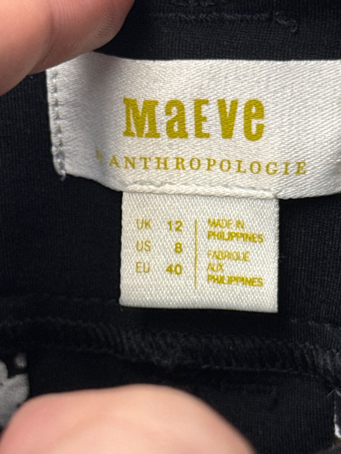 Maeve Anthropologie Women's Size 8 Black Pants