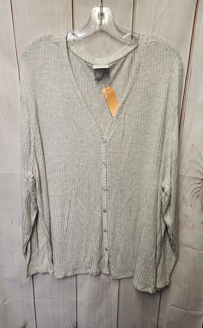 Ava & Viv Women's Size 2X Gray Cardigan