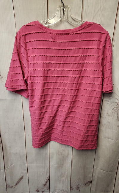 Isaac Mizrahi Live Women's Size S Pink Short Sleeve Top