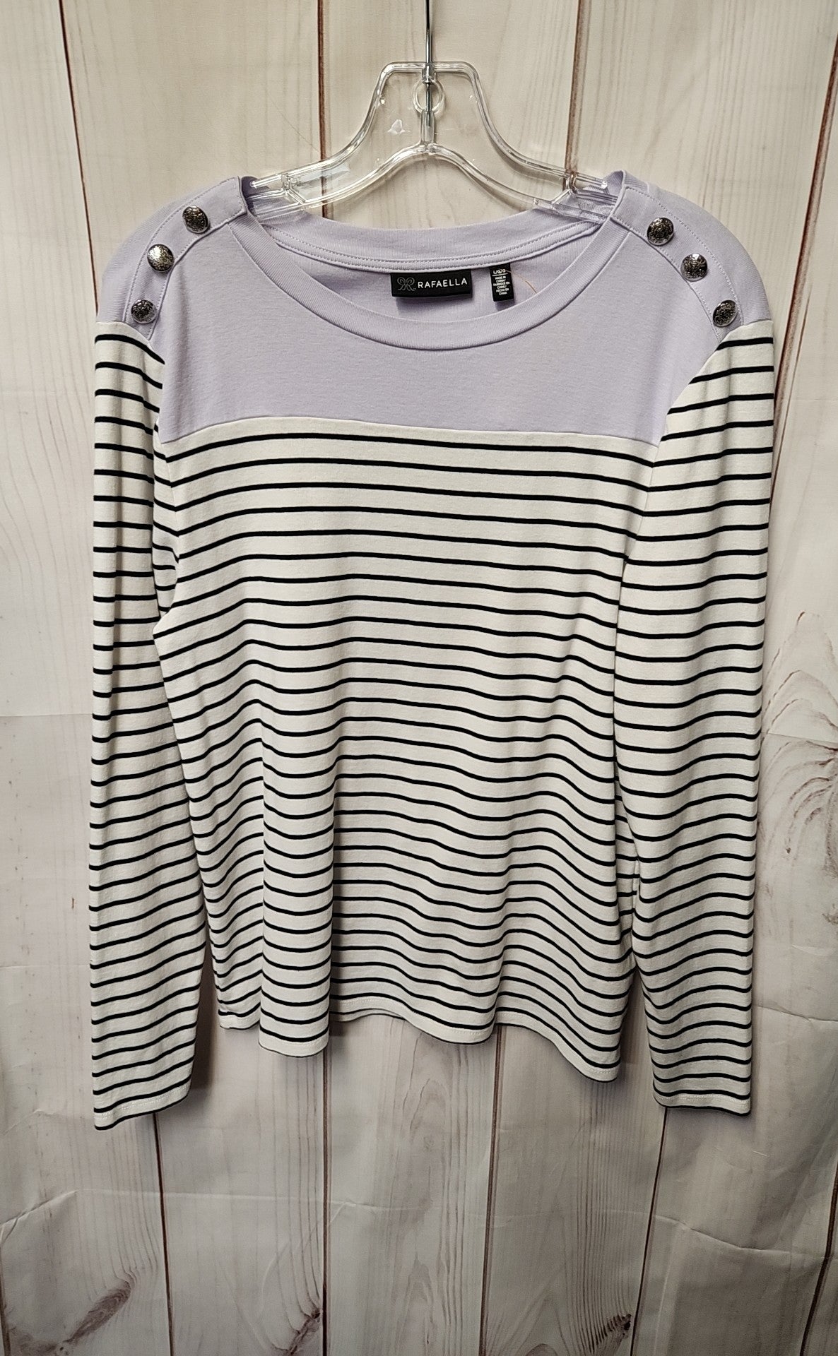 Rafaella Women's Size L White Long Sleeve Top