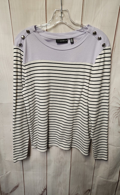 Rafaella Women's Size L White Long Sleeve Top