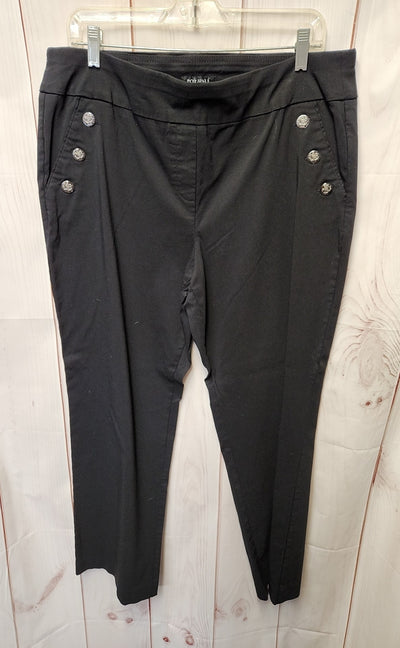 Roz & Ali Women's Size 16 Petite Black Pants