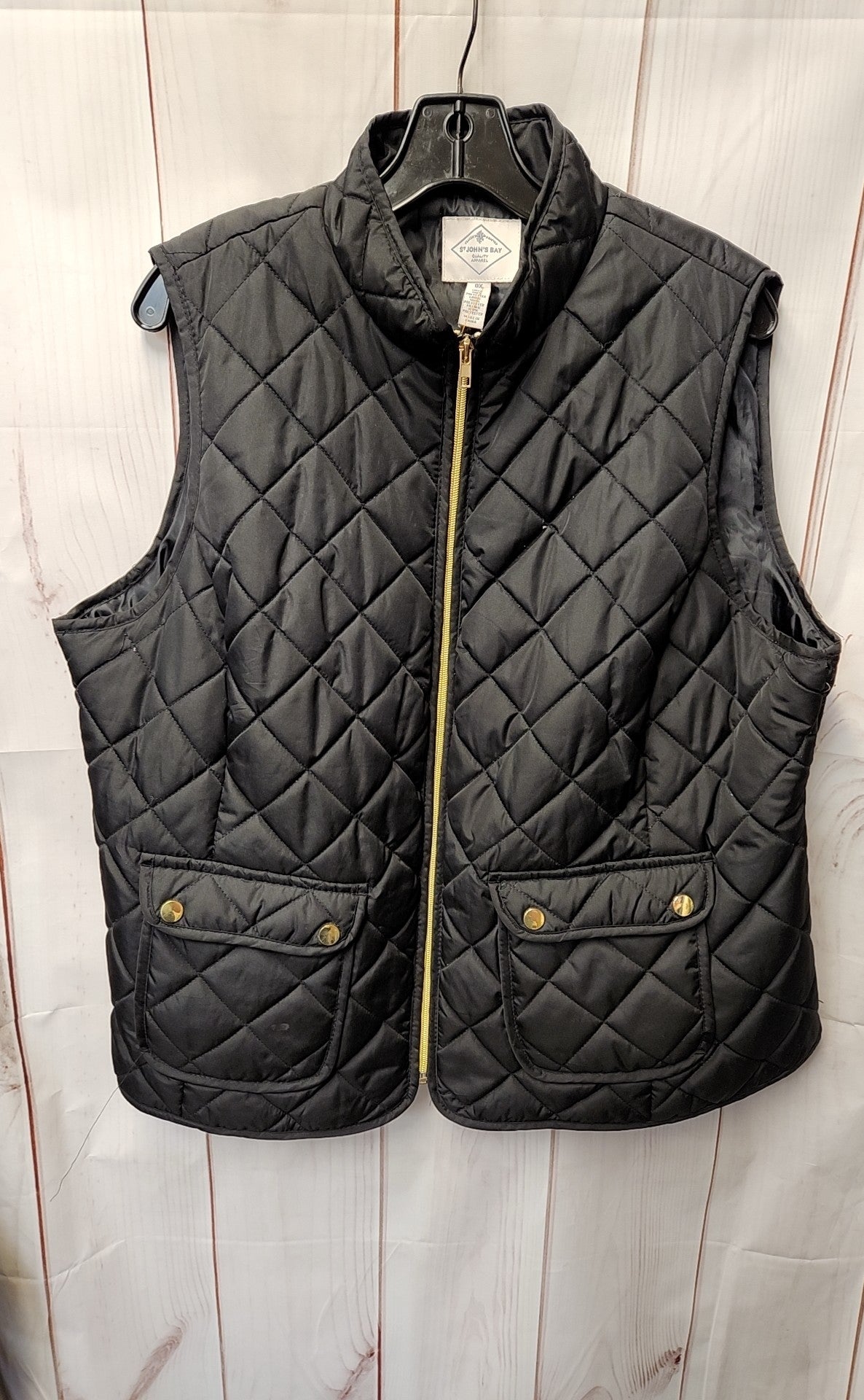 St Johns Bay Women's Size XL Black Vest