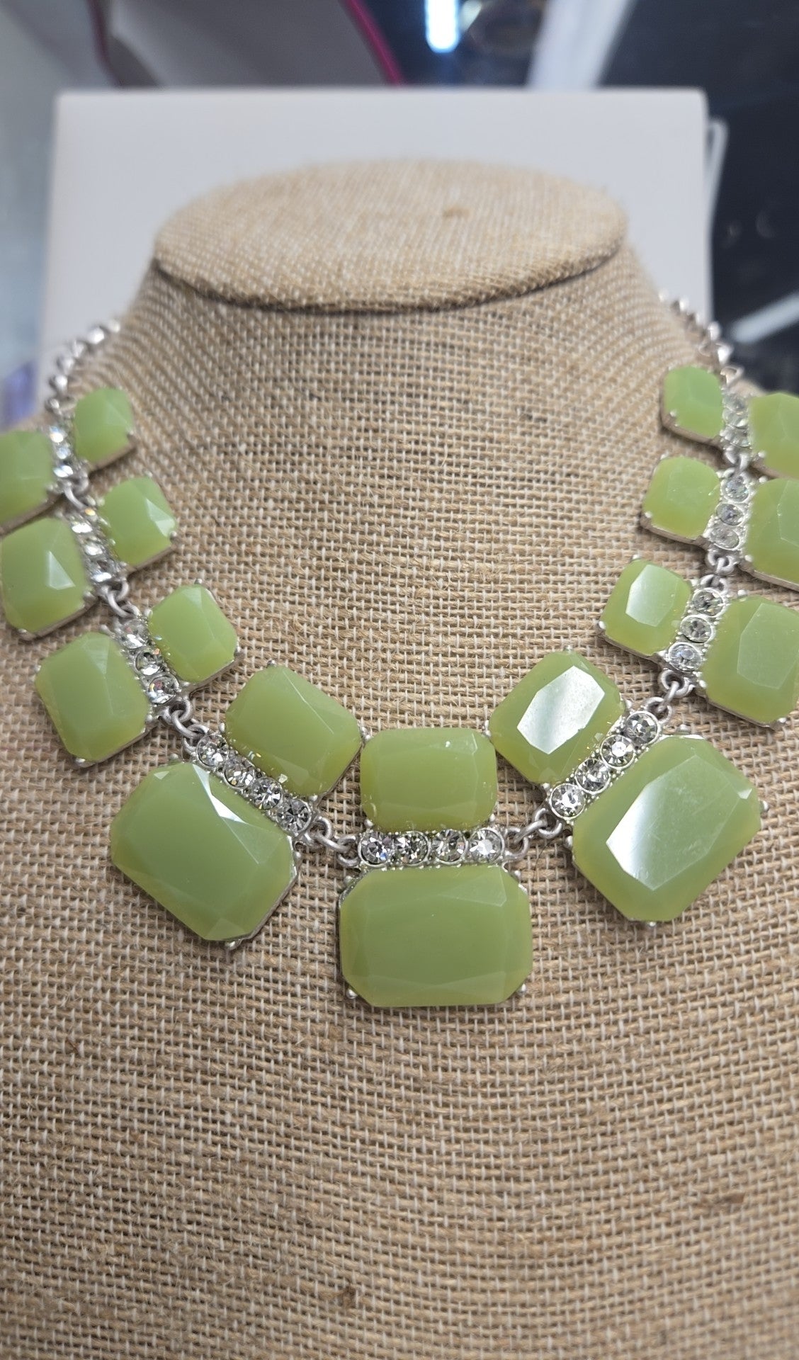 Green Rhinestone Necklace