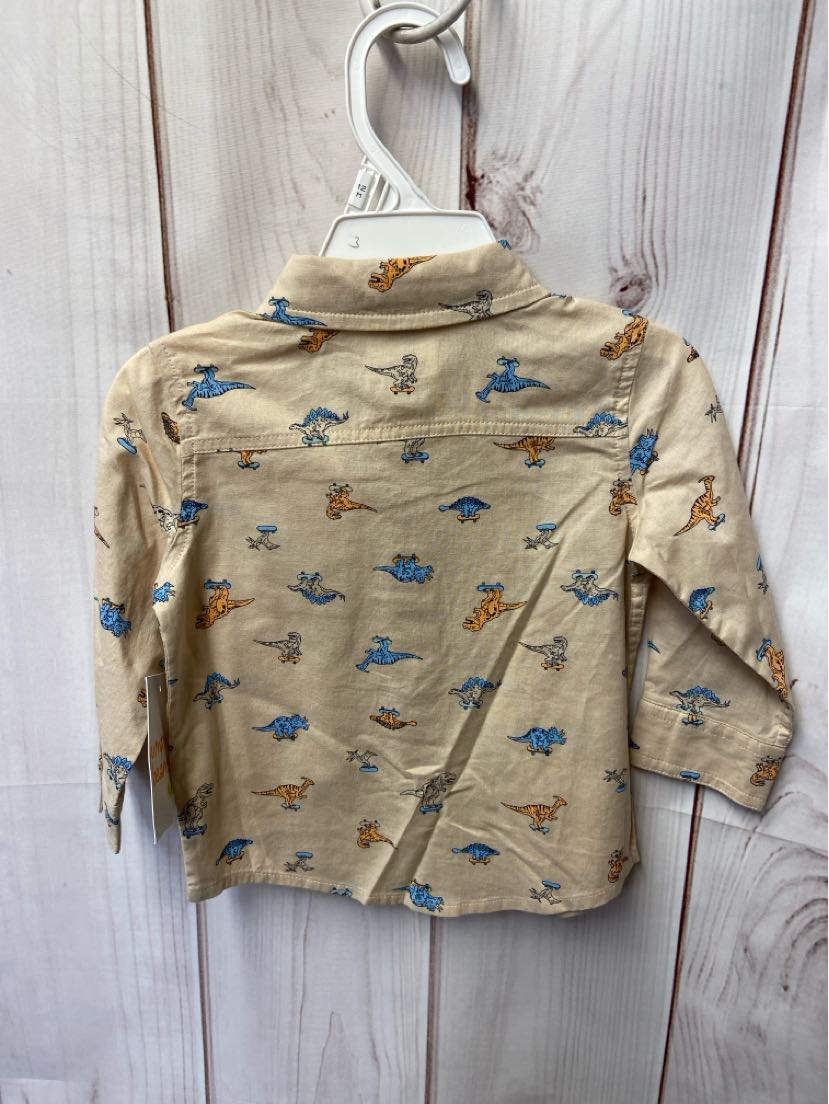 NWT Jumping Beans Boy's Size 12 Months Tan Shirt