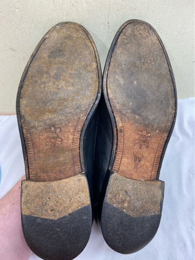 Pitti Shoes Firenze Men's Size 8-1/2 Black Leather Shoes