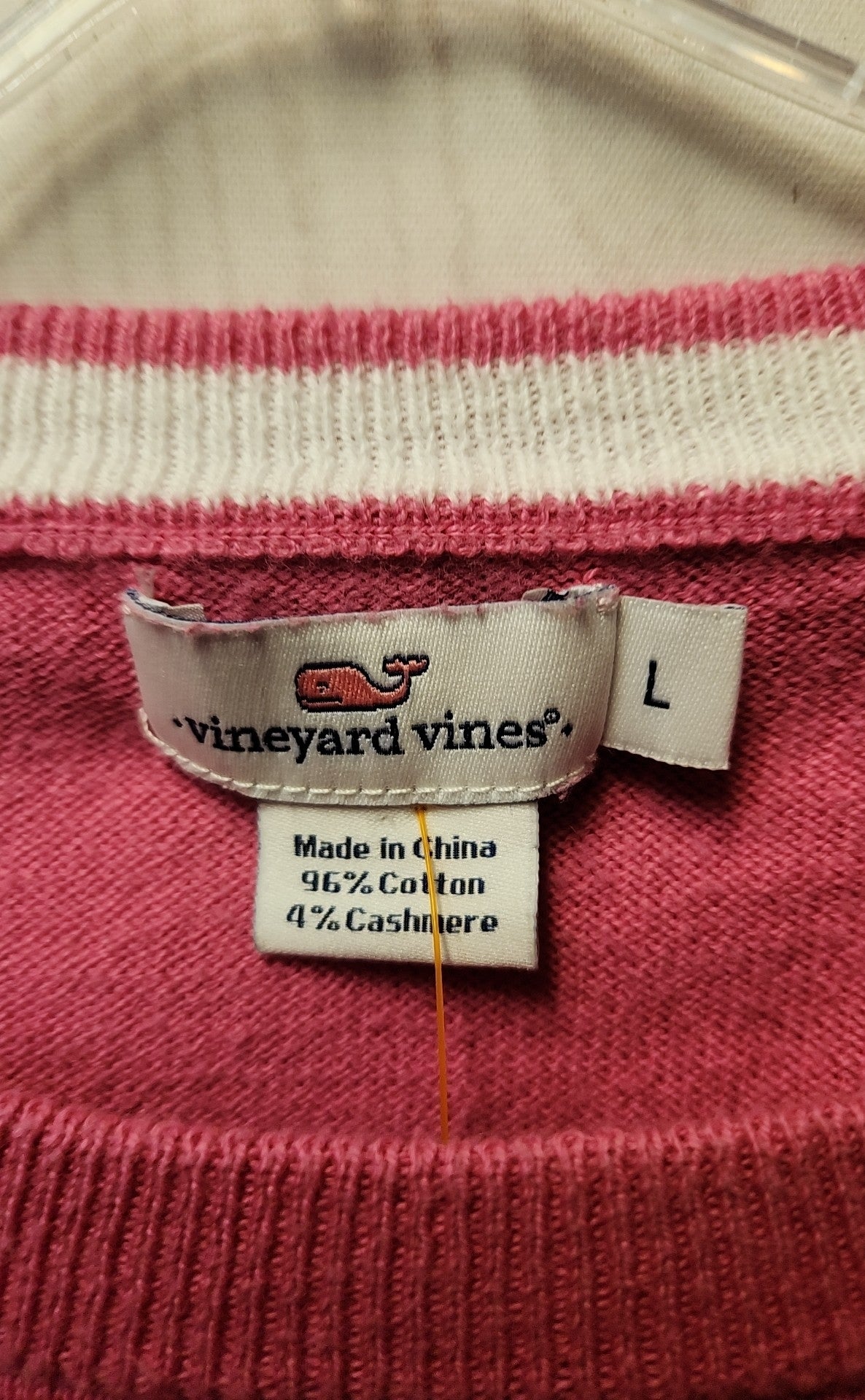 Vineyard Vines Women's Size L Pink Sweater