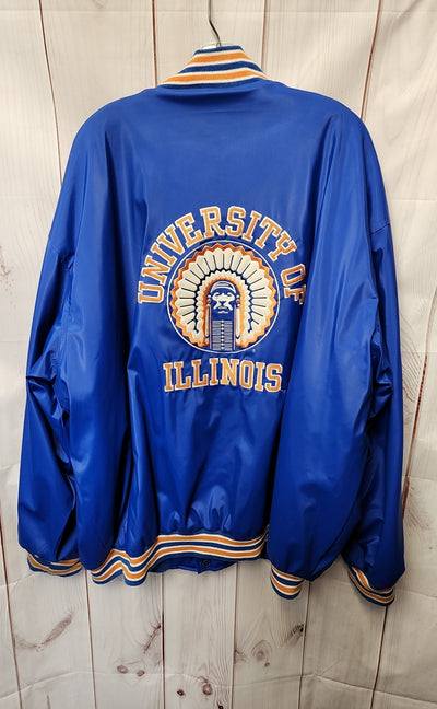 Steve & Barry's Men's Size XXXL Blue University of Illinois Jacket Cheif Varsity