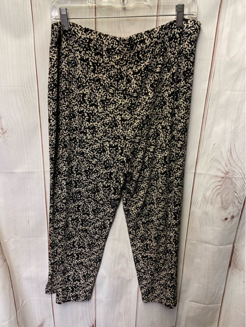 Chico's Women's Size 2 = 12 Black & Brown Pants