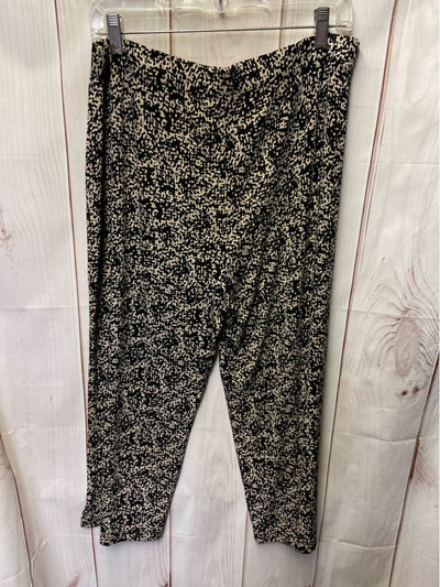 Chico's Women's Size 2 = 12 Black & Brown Pants