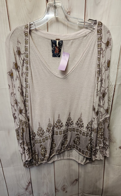Free People Women's Size M Pink Long Sleeve Top