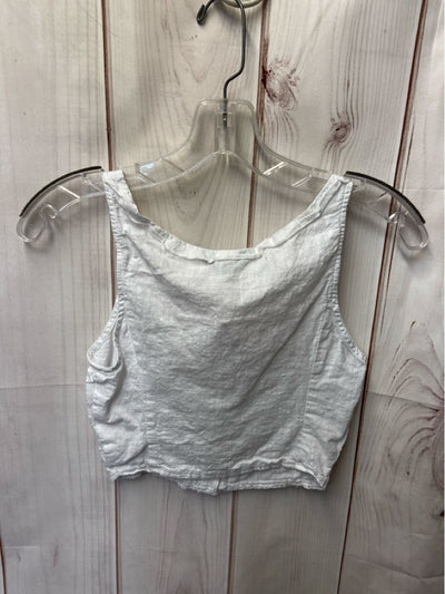 Haoduoyi Women's Size M White Sleeveless Top