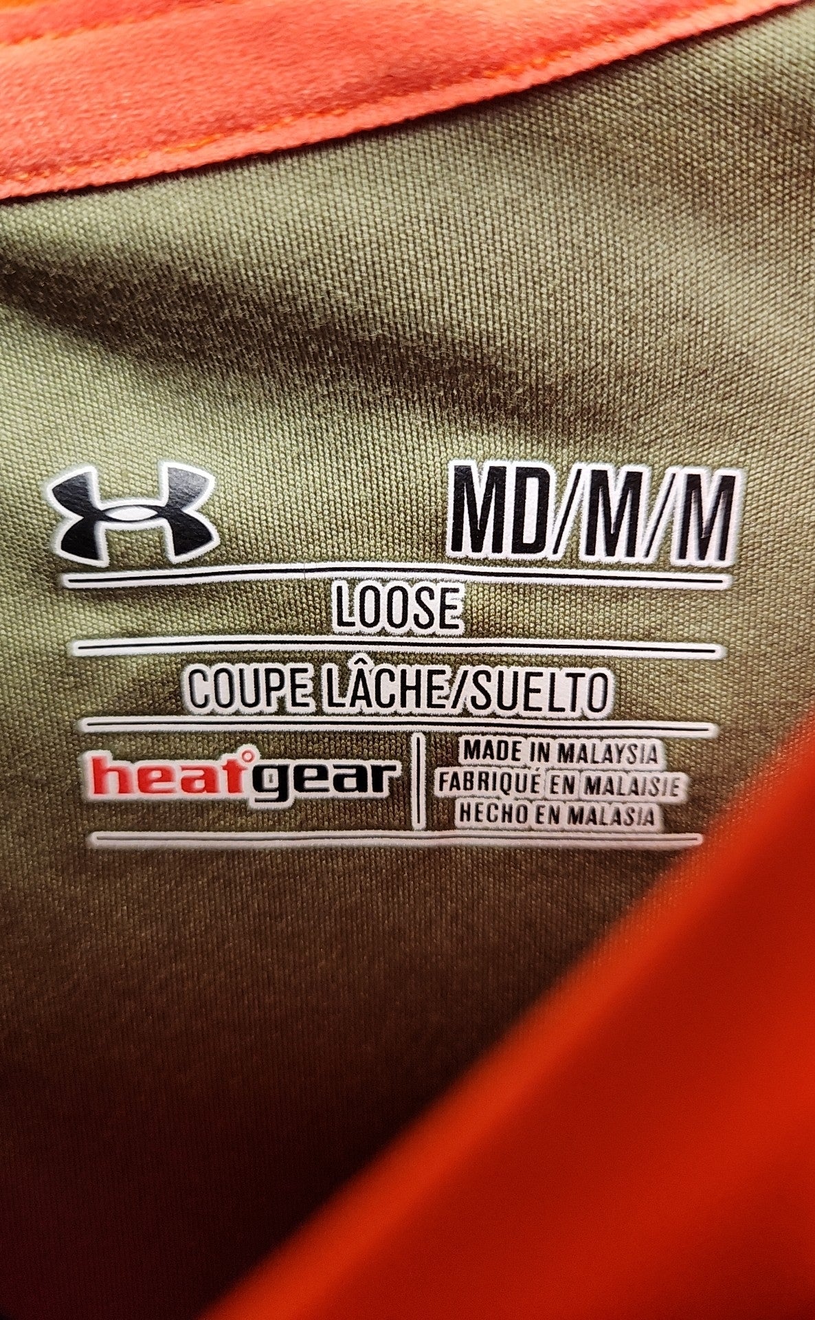 Under Armour Men's Size M Orange Shirt