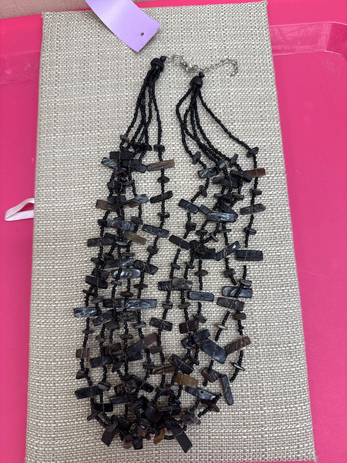 Gray Beaded Necklace