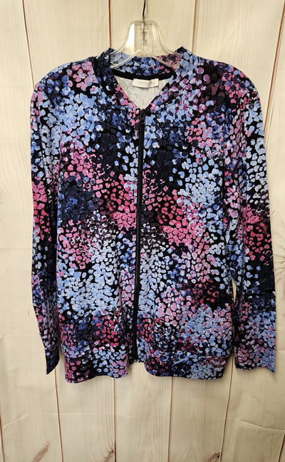 Talbots Women's Size S Blue Floral Jacket