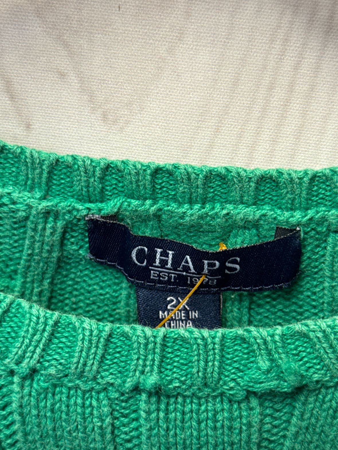 Chaps Women's Size 2X Green Sweater