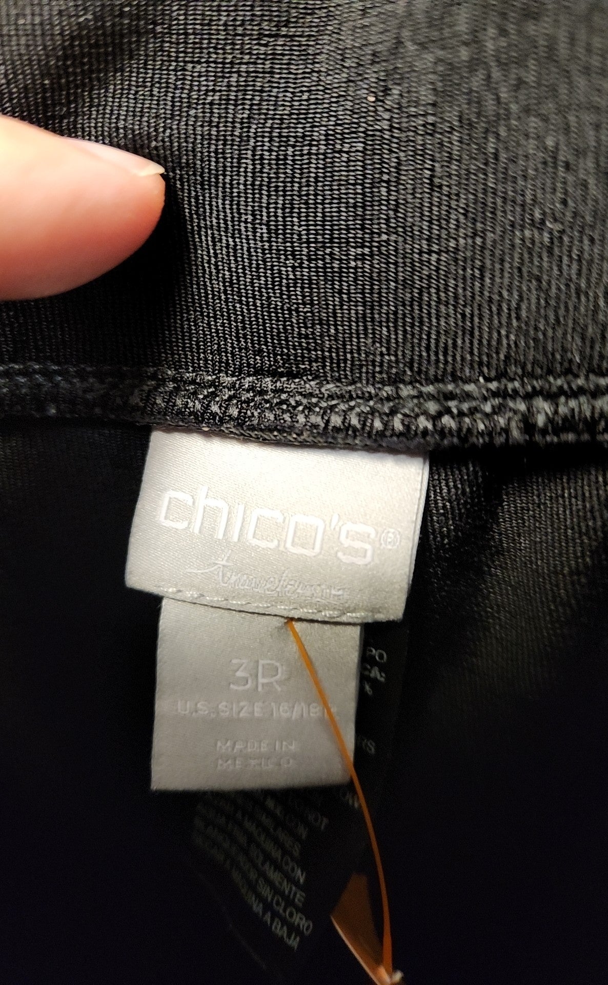 Chico's Women's Size 3 = US 16 Black Pants
