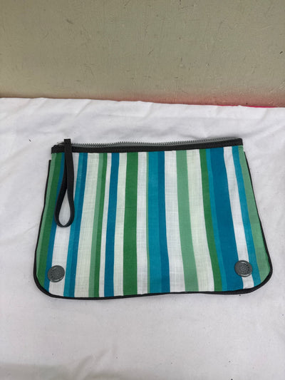 Blue & Green Wristlet