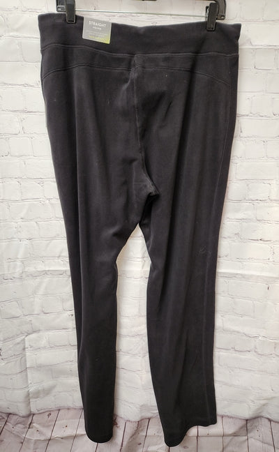 NWT Tek Gear Women's Size L Black Sweatpants Mid Rise Straight
