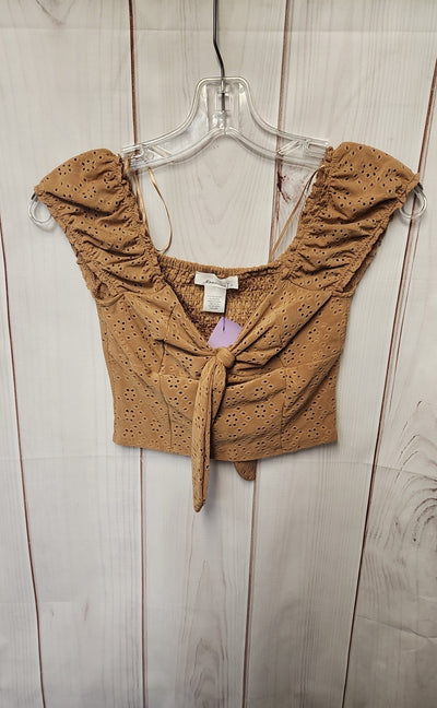 Urban Outfitters Women's Size XS Brown Short Sleeve Top