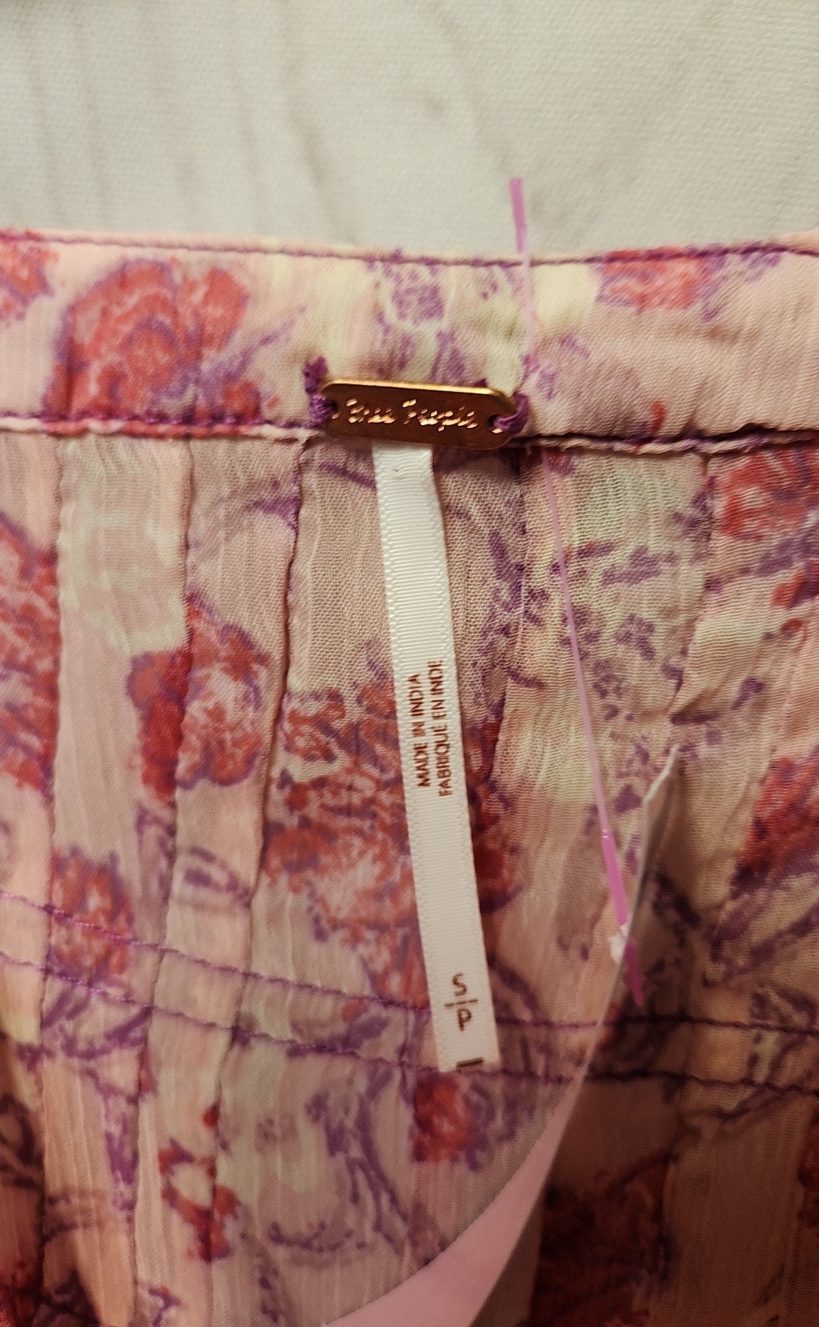 Free People Women's Size S Pink Floral Dress
