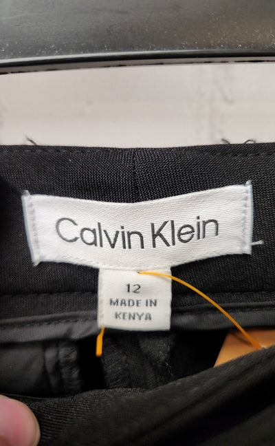 NWT Calvin Klein Women's Size 12 Black Pants Modern Fit