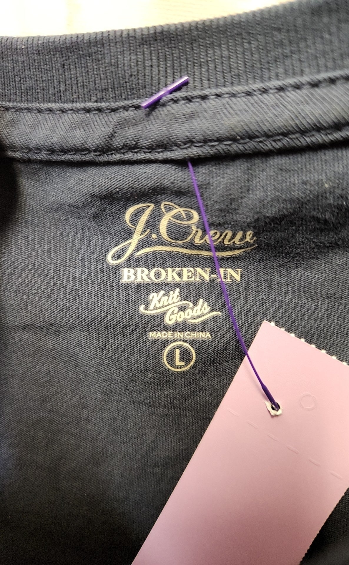 J Crew Men's Size L Navy Shirt