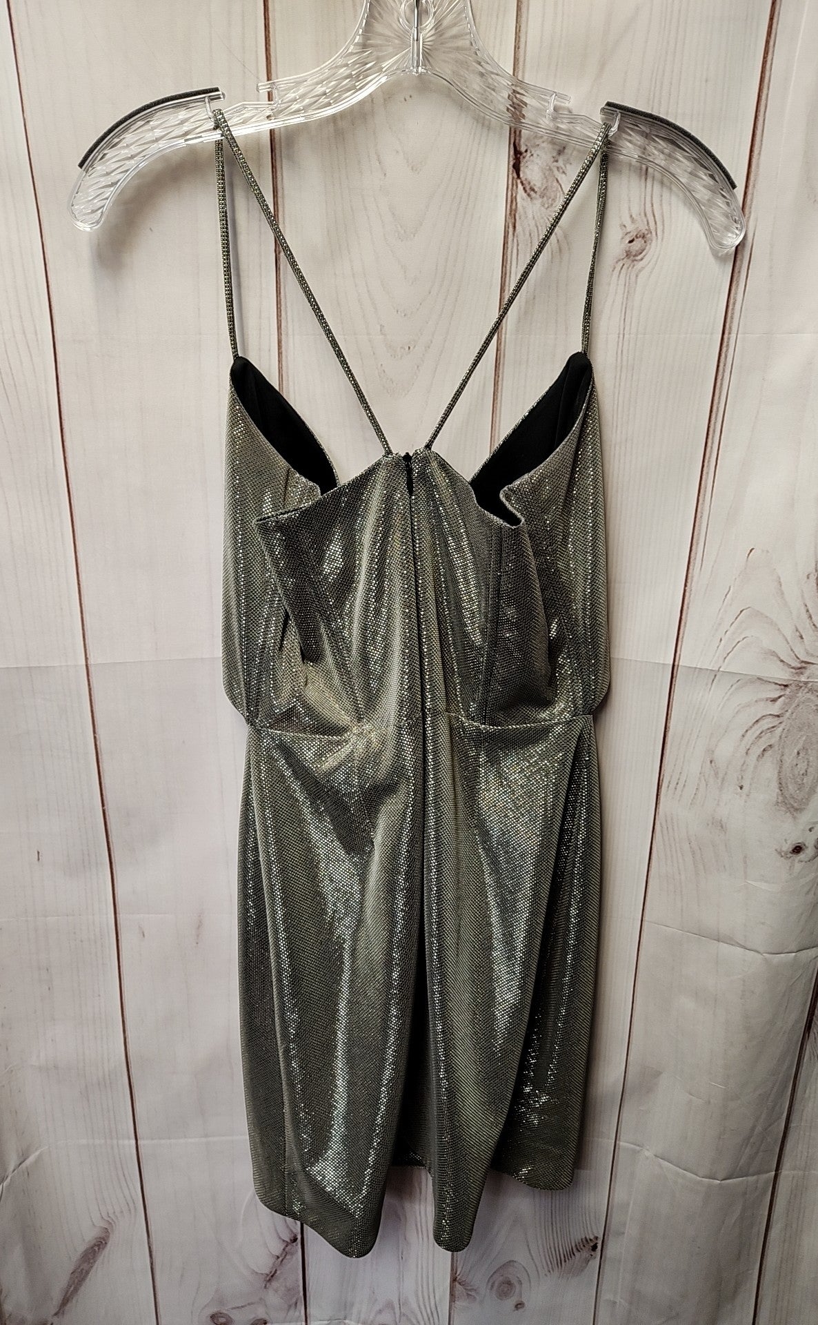 Michelle Mason Women's Size 4 Silver Dress