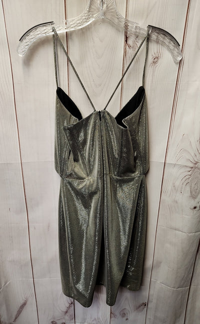 Michelle Mason Women's Size 4 Silver Dress