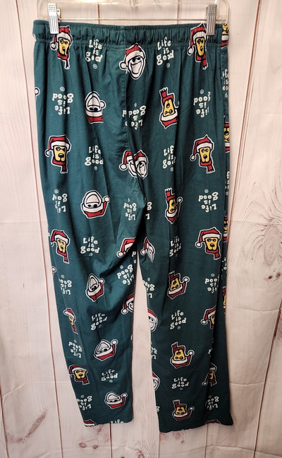 Life Is Good Women's Size L Green Holiday PJ Bottoms