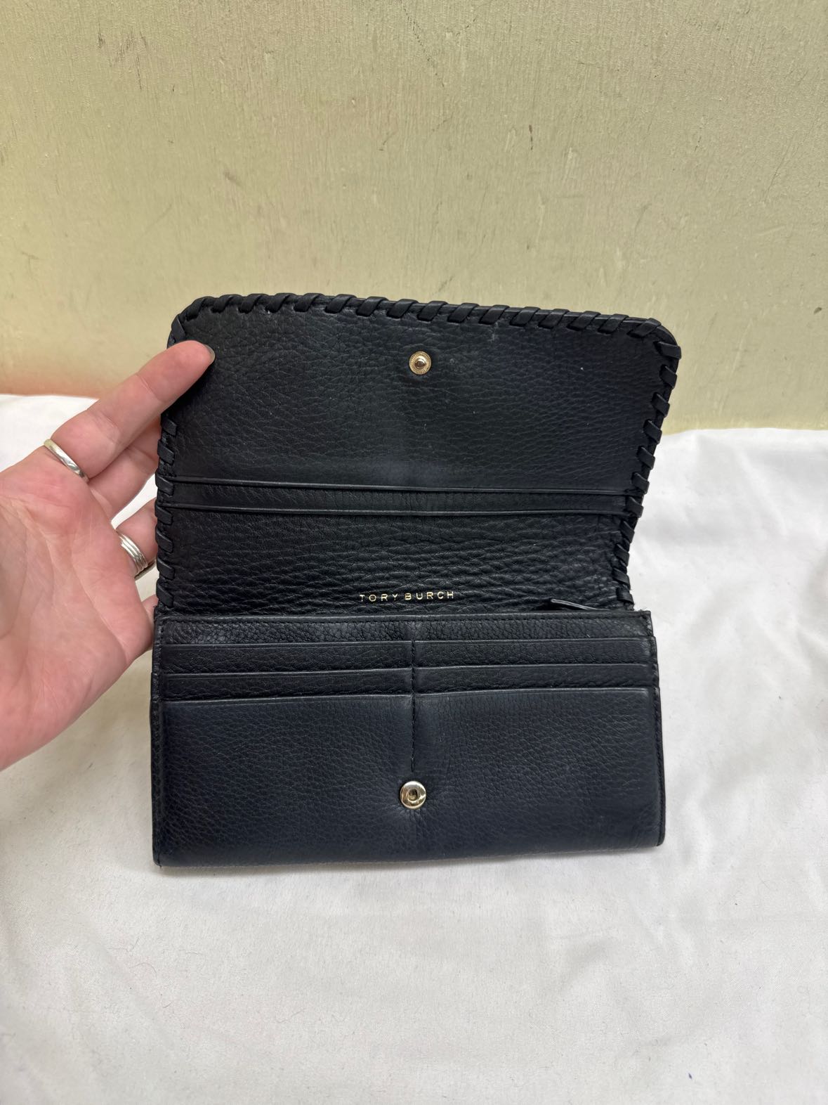 Tory Burch Black Leather Wallet