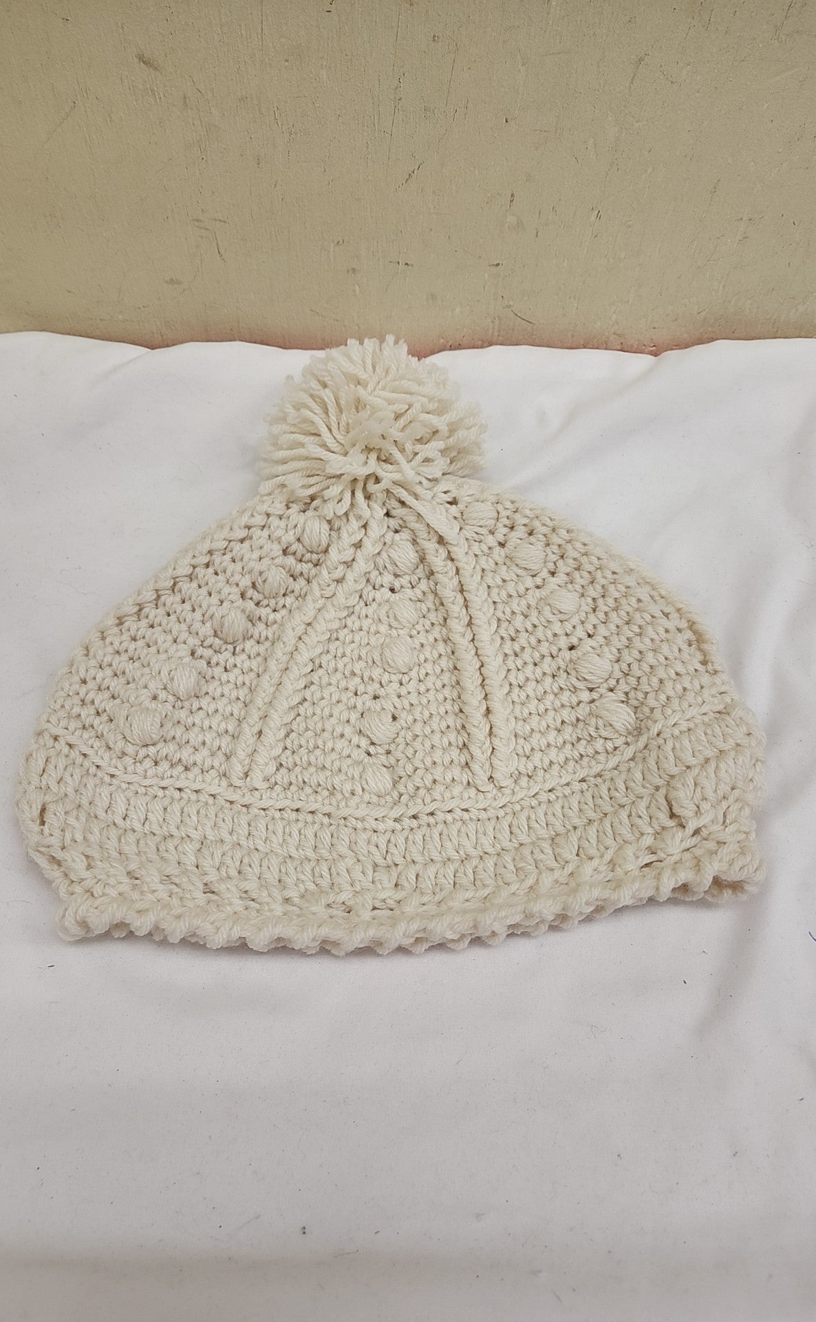 Handmade White Knit Hat