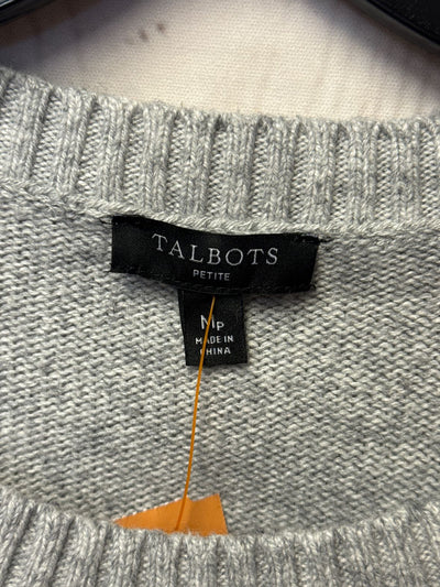 Talbots Women's Size M Petite Gray Holiday Sweater