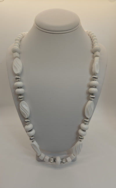 White Beaded Necklace