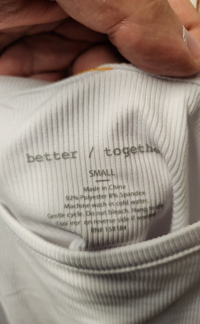 NWT Better Together Women's Size S White Sleeveless Top