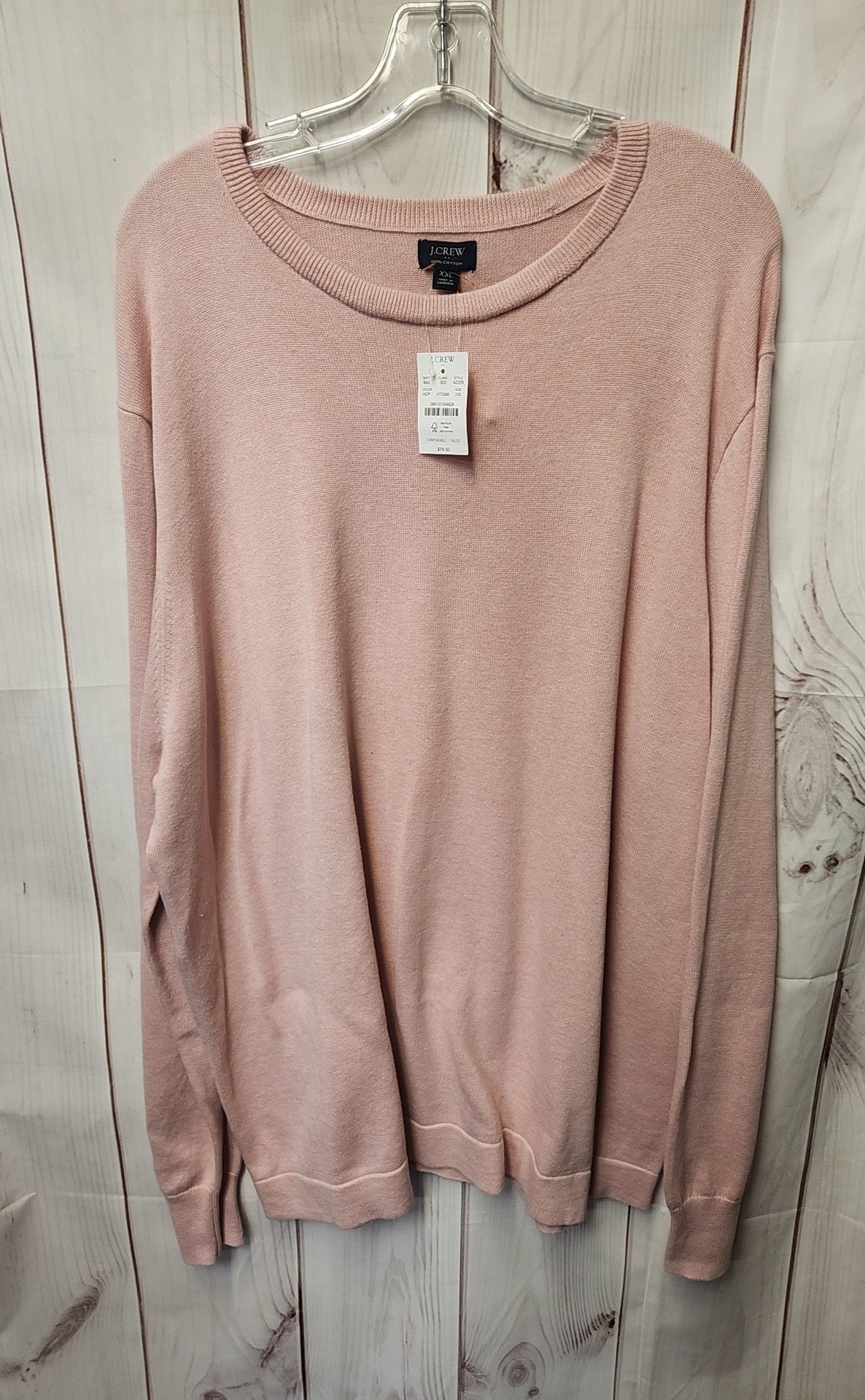 NWT J Crew Men's Size XXL Pink Sweater