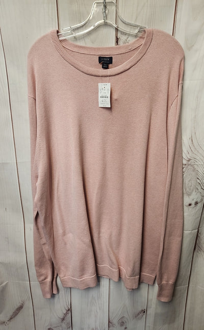 NWT J Crew Men's Size XXL Pink Sweater