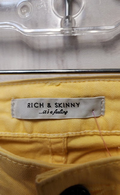 Rich & Skinny Women's Size 27 (3-4) Yellow Jeans