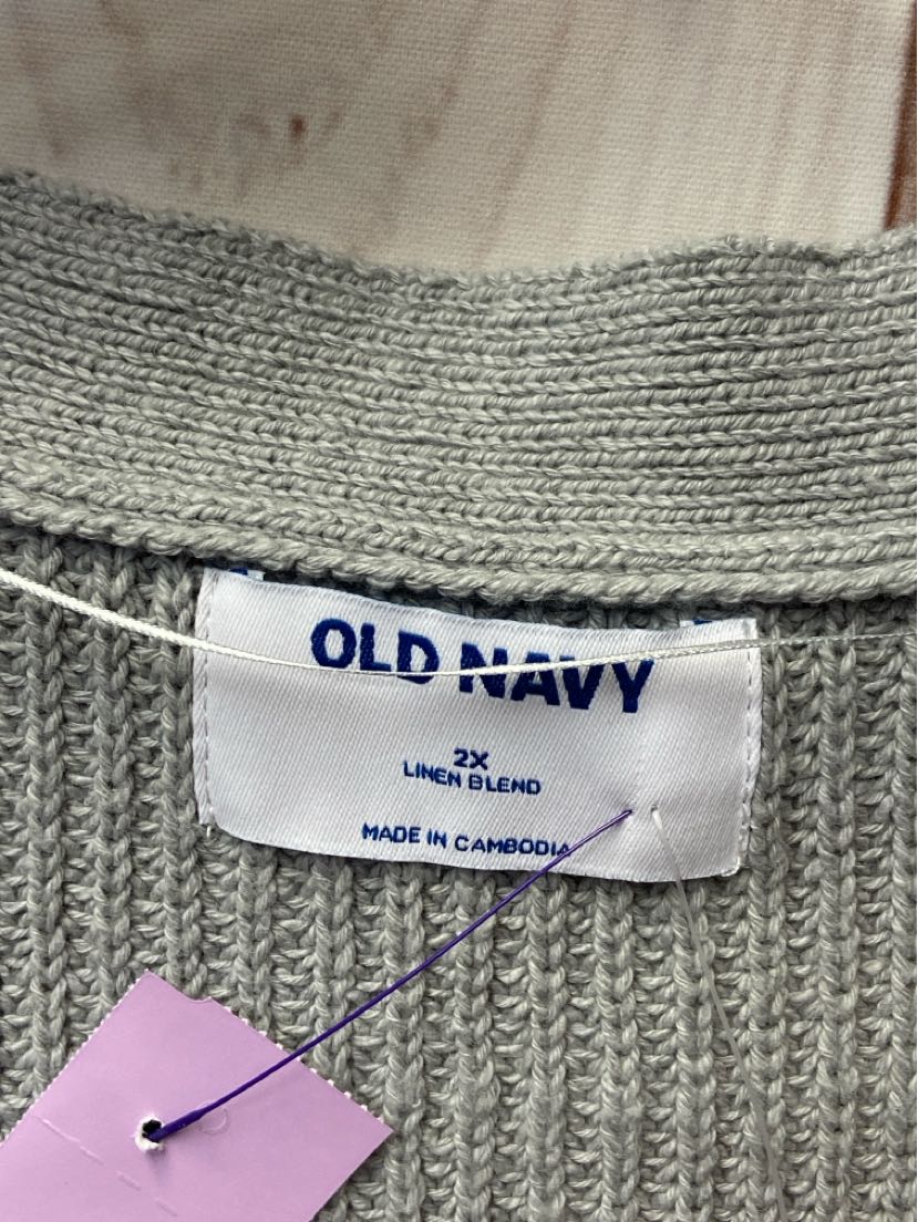 Old Navy Women's Size 2X Gray Cardigan