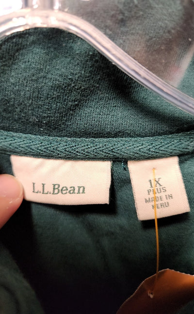 LL Bean Women's Size 1X Green Sweatshirt
