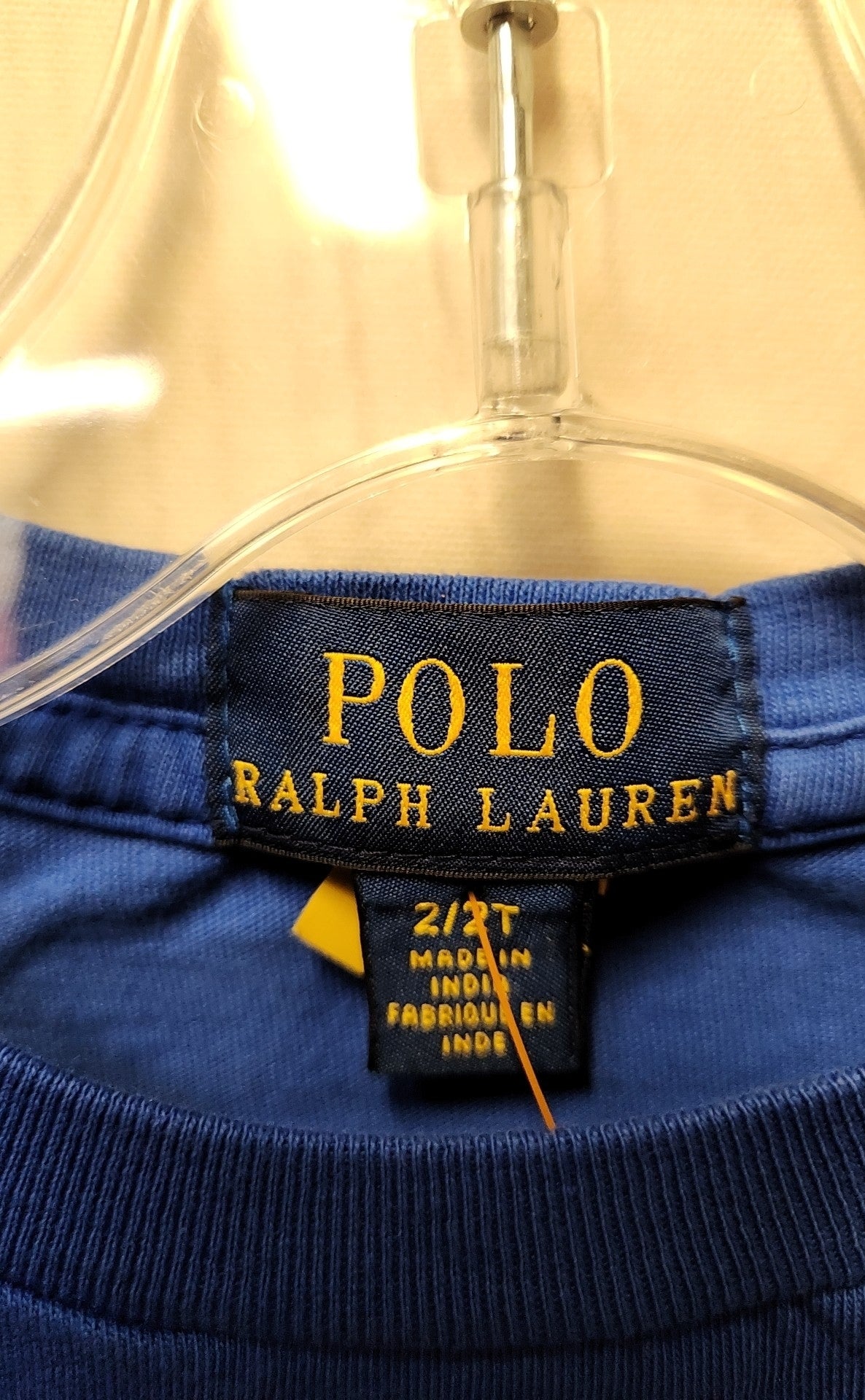 Polo by Ralph Lauren Boy's Size 2 Blue & Orange Shirt