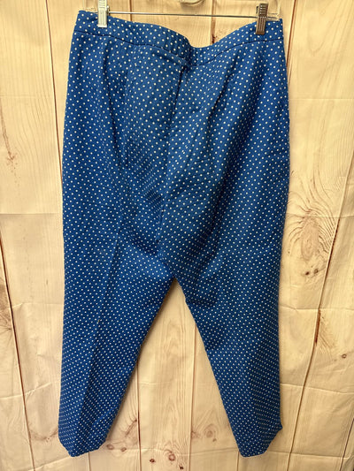 Talbots Women's Size 12 Blue Polka Dot Pants