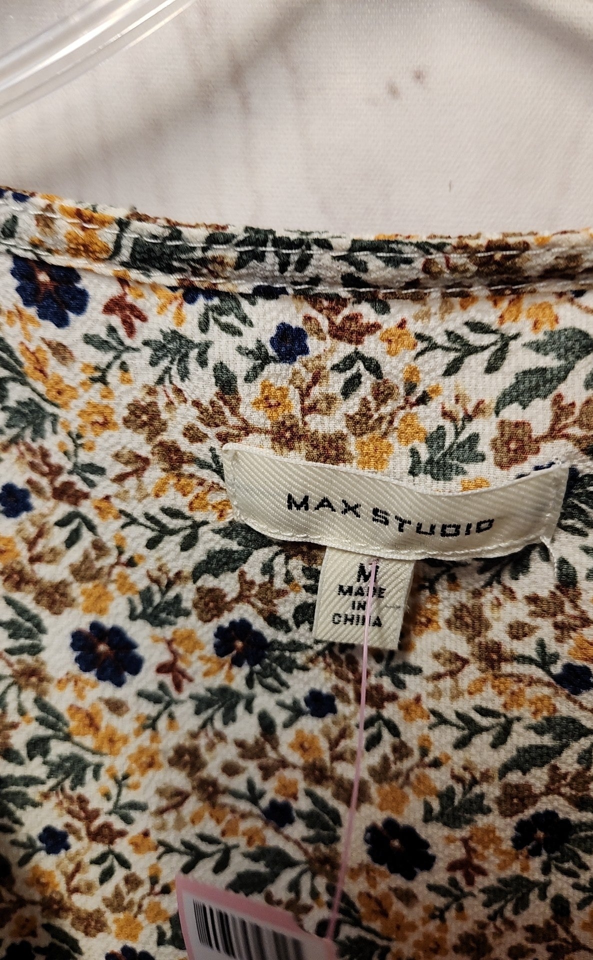 Max Studio Women's Size M Yellow Floral Dress