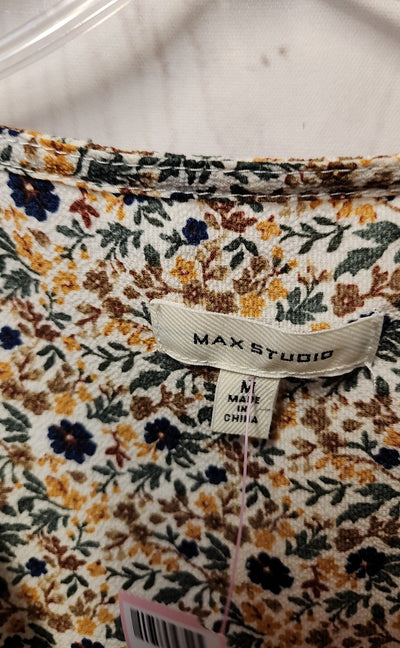 Max Studio Women's Size M Yellow Floral Dress