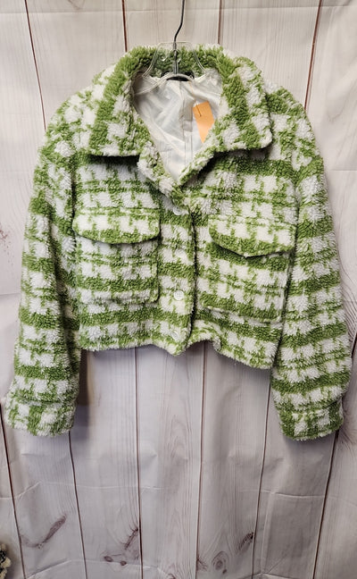 Pretty Garden Women's Size S White & Green Jacket