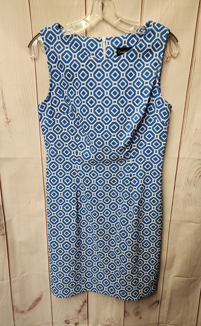 Connected Women's Size 8 Blue & White Dress